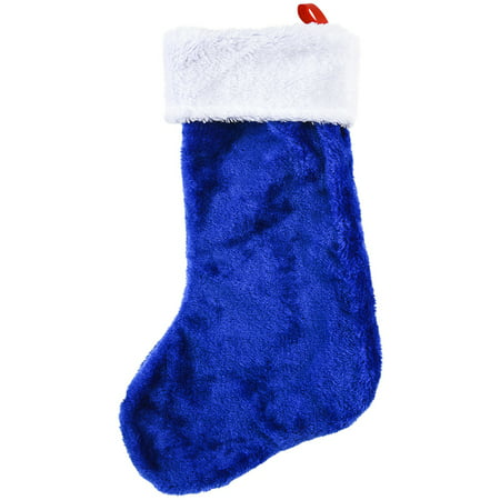 Christmas Blue Plush Faux Fur Trim 16