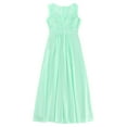 thumbnail image 7 of iEFiEL Girls Chiffon Lace Flower Girl Dress Wedding Bridesmaid Gown Turquoise 4, 7 of 7