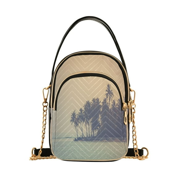 ALAZA Chain Crossbody Bags for Women Vintage Sunset Sky Shoulder Handbag Phone Purse