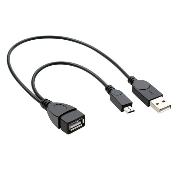 2 in 1 MicroUSB to USB Adapter (OTG Cable and Power Cable) USB Female to MicroUSB for Fire Stick Classical Devices