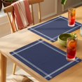 thumbnail image 4 of Solid Blue Color Placemats Set of 6 Dark Blue Place Mats Table Mats Kitchen Dining Home Outdoor Party Table Decoration, 4 of 9