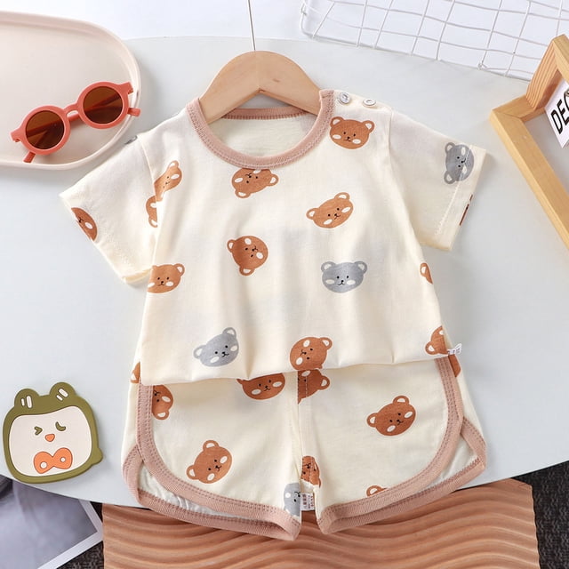 Loose Athletic Performance Quick Dry Summer T Shirt Shorts Two Piece Set Soccer 3-6 Months Baby Girl Clothes