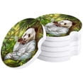 thumbnail image 1 of FMSHPON Panda in Forest Set of 4 Car Coaster for Drinks, Absorbent Ceramic Stone Coasters Cup Mat with Cork Base for Home Kitchen Room Coffee Table Bar Decor, 1 of 5