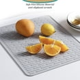 thumbnail image 5 of MINKUROW 2pcs Silicone Dish Drying Mat Mat Heat & Resistant Mat Easy Clean Dishwasher Safe Eco-Friendly Black, 5 of 7