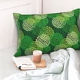 thumbnail image 4 of Kdxio Cotton Pillow Cases 20"x30" Pillowcases,Soft and Breathable Bedroom Pillow Cases-Green Flower-No Pillow Core, 4 of 5