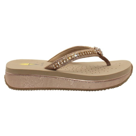 

Volatile Womens Sol Rhinestone Thong Casual Sandals Casual
