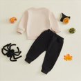 thumbnail image 4 of yboeqw 2Pcs Baby Boy Fall Clothes Infant Toddler Outfits Set Long Sleeve Letter Print Shirt Tops Pant Set Beige,Size 12-18 Months, 4 of 6