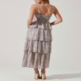 thumbnail image 3 of Robe Slip Femme Sans Manches Florale d'Été en Couches Fendues, 3 of 7