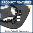 thumbnail image 2 of Driver Side Mirror Glass ACROPIX Driver Side Heated Mirror Glass Replacement For Volvo XC70 & XC90 - Left Side With Backing Plate Heated Side Mirror 2 of 12