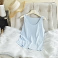 thumbnail image 7 of Asxite Womens Pajamas Casual Loose Breathable Sleeveless Crew Neck Solid Sleep Shirt, 7 of 7