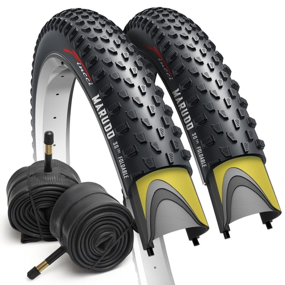 Fincci 29x2.10 Bike Tires with Inner Tubes (52-622) Foldable Anti-Puncture for MTB Mountain Gravel and Hybrid Bikes, Set of 2