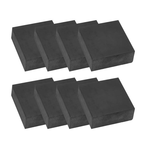 Uxcell Rubber Solid Anti-Vibration Pads, 8 Pcs 60mm x 25mm Thick Rubber Square Washers Multi-Purpose Gasket Pad Bushings Spacer for HVAC Compressor Air Conditioner, Black