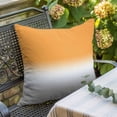thumbnail image 5 of Gradient Orange Throw Pillow Cover and White Grayish Cotton Linen Cushion Cover Throw Pillow Case with Invisible Zipper for Couch Sofa Bed Chair Car 20x20 Inch, 5 of 9