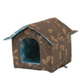 thumbnail image 4 of Casa Cálida para Gatos Al Aire Libre Impermeable Lavable Muebles Cachorro , Cuadrado M Marrón forma cuadrada m Marrón, 4 of 8