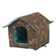 thumbnail image 4 of Casa cálida portátil para al aire libre, resistente a la intemperie, a prueba de lluvia y nieve, suministros para mascotas, casas para Cuadrado S Marrón Colco Refugio de gatos callejeros, 4 of 8