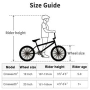 cubsala 20 in Freestyle BMX Kids Bike for Age 6-14 Years Old Boys Girls , Black & Green