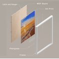 thumbnail image 4 of PixonSign Framed Wall Art White Ocean Sea Wave Posters, Set of 4 Sunset Horizon Nature Wilderness Realism Landscape Modern Art, Scenic Seascape Canvas Prints for Home Decor - 11"x14" White, 4 of 5