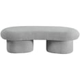 thumbnail image 4 of Meridian Furniture Luka Grey Boucle Fabric Bench, 4 of 13