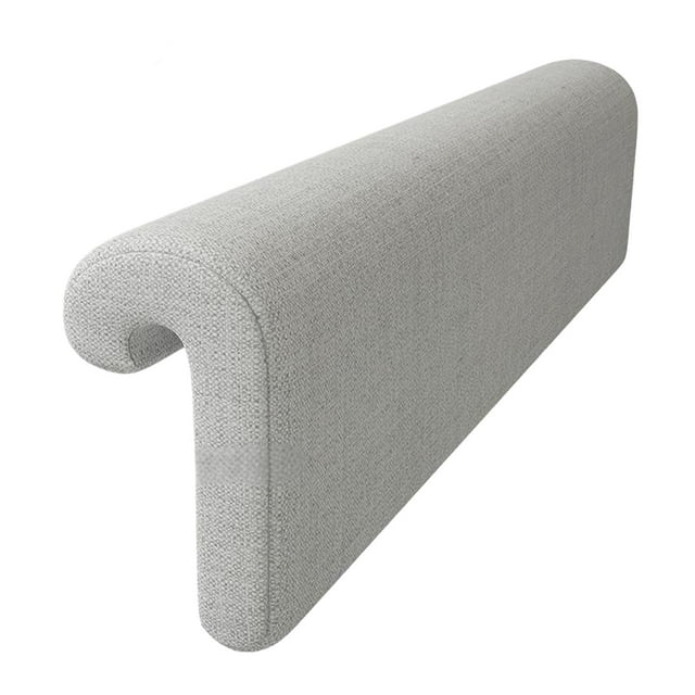 Almohada de cabecera con funda extraíble, almohada de noche con soporte ergonómico para la espalda gris claro