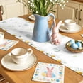 thumbnail image 5 of Easter Bunnies Table Runner 90 Inches Long for Kitchen Dining, Spring Eucalyptus Daisy Easter Eggs Dresser Scarf Farmhouse, Dining Table Decorations for Wedding/Parties, 13 x 90 In, 5 of 8