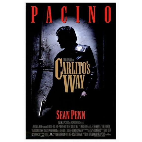 Pop Culture Graphics MOVGF1261 Carlitos Way Movie Poster Print, 27 x 40