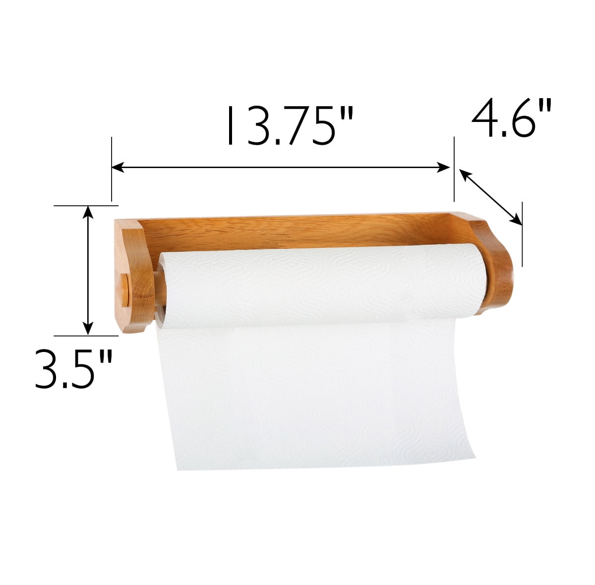 Design House Dalton Rustic Paper Towel Holder for Kitchen, Honey Oak