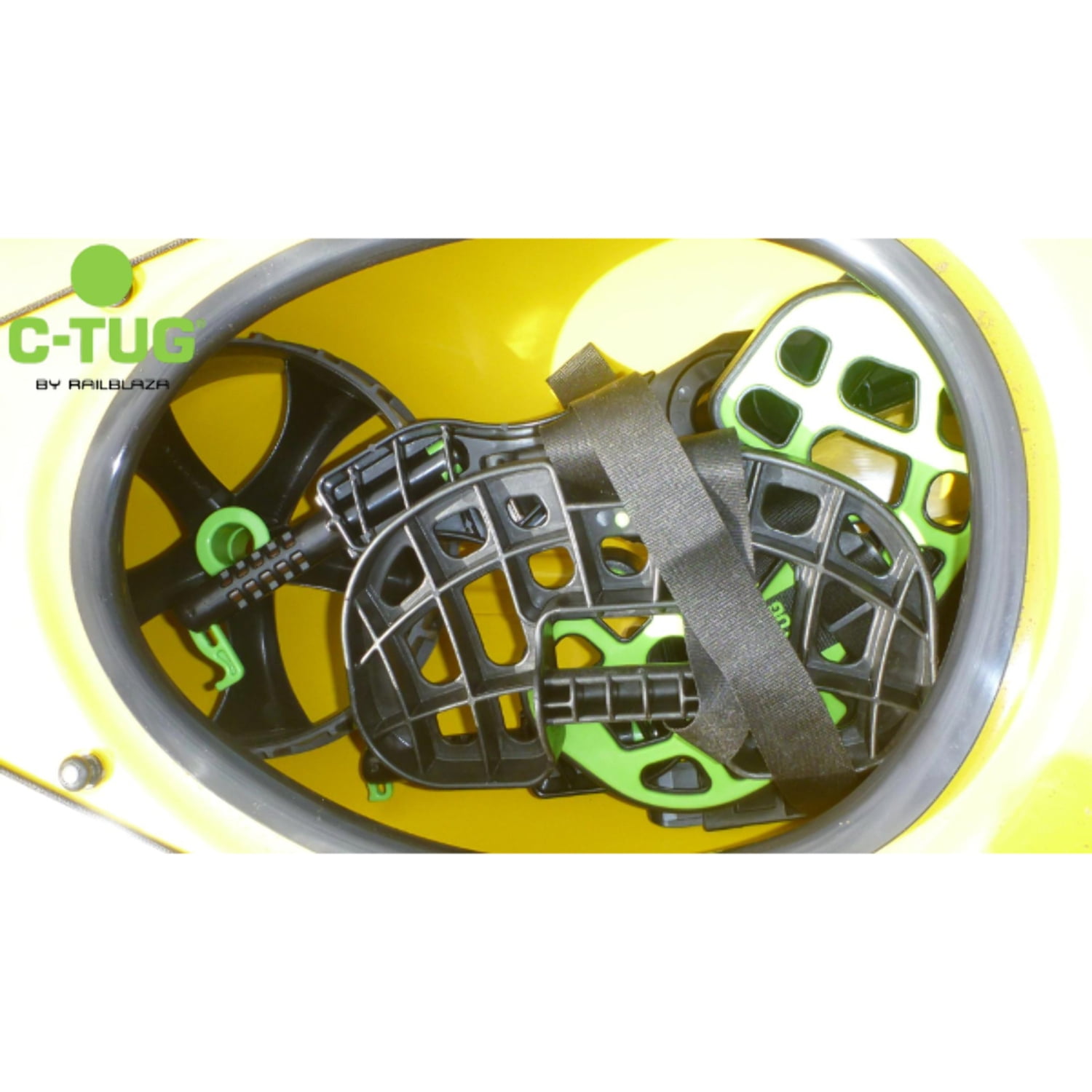 C-TUG 8796773 Nylon Kayak and Canoe Cart, Lime & Black