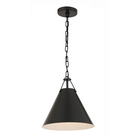 Xavier 1 - Light Matte Black / Black Contemporary Incandescent Steel Pendant Light