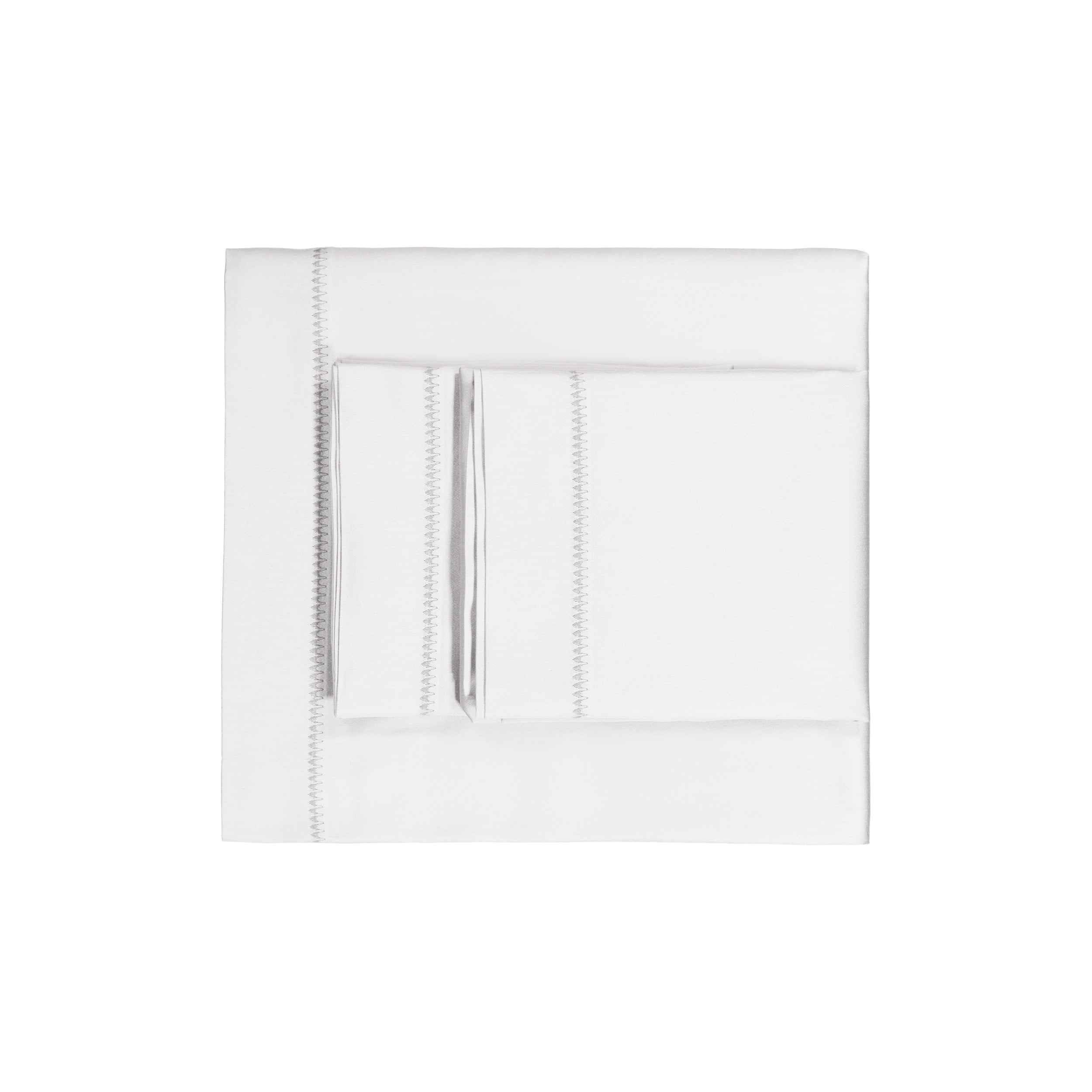 USA Pima Solid White Cotton Sateen Sheet Set, Queen