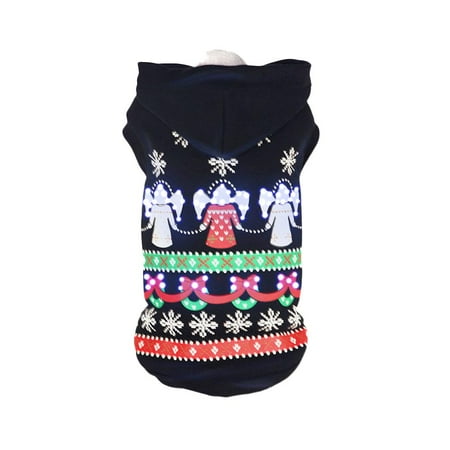 UPC: 0858342105248 | Pet Life ® LED Lighting Patterned Holiday Hooded Dog Costume Sweater w/ Included Batteries