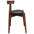 thumbnail image 2 of Hawthorne Collection Dining Side Chair in Dark Walnut and Black, 2 of 4