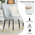 thumbnail image 6 of 2 PCS Dining Chairs Set, Modern PU High Back Seat Dining Upholstered Chair with Sturdy Legs, Dining Room Chairs for Kitchen, Dining Room, Living Room, Light Gray, 6 of 9