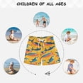 thumbnail image 6 of FORMRS Boys Swim Trunks Quick Dry Mesh Liner Boardshorts Sizes XS-XL, Yellow Sardines Pattern, 6 of 7