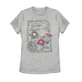 thumbnail image 2 of Women's Lost Gods Boho Sun Moon Flowers Graphic T-Shirt, 2 of 4