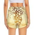 thumbnail image 2 of Lsque Bunch of Grapes Printed Women's Running Shorts with Liner Pockets,Elastic Quick Dry Workout Athletic Gym Yoga Shorts,Womens High Waist Shorts-Large, 2 of 9
