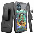 thumbnail image 1 of DALUX V Hybrid Kickstand Holster Phone Case Cover Compatible with Nord N20 5G (2022) - Banana Space Ship, 1 of 1