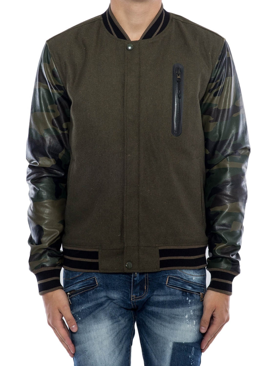 Hudson Longsleeve Search And Destroy Bomber Men/'s Jacket Olive//Black