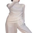 thumbnail image 3 of MesaSe Women Ribbed Knit Tops Long Sleeve Turtleneck Solid Color Slim Fit Sweater, 3 of 6