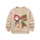 thumbnail image 5 of Sudadera sin capucha para niños, con estampado navideño, cuello redondo, manga larga, forro polar, para niños de talla mediana a grande, blusa de poliéster para niños., 5 of 6