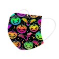 thumbnail image 4 of 50 mascarillas faciales para adultos, mascarillas desechables para adultos, 3 capas, lindos patrones de dibujos animados (edición limitada de Halloween espeluznante), 4 of 5