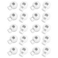 thumbnail image 2 of Uxcell 20pcs Plastic 5.5mm Diameter Hole Rope Cord Locks Ends Stoppers Clear White, 2 of 5