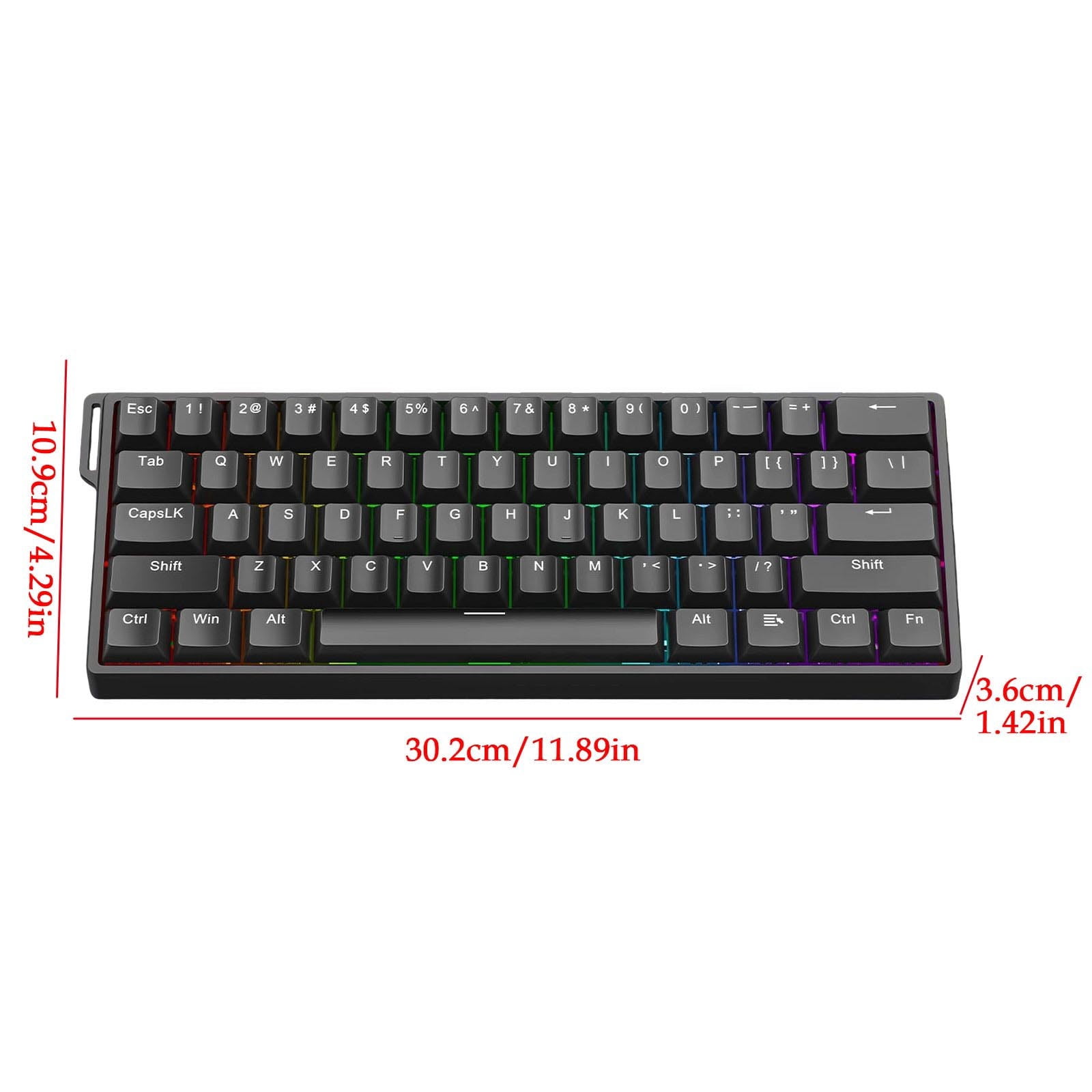 Mechanical Keyboard Magnetic Switch Side Printed Keycaps, RGB Backlit Wired Gaming Keyboard for PC Laptop, Esports Keyboard with Rapid Trigger