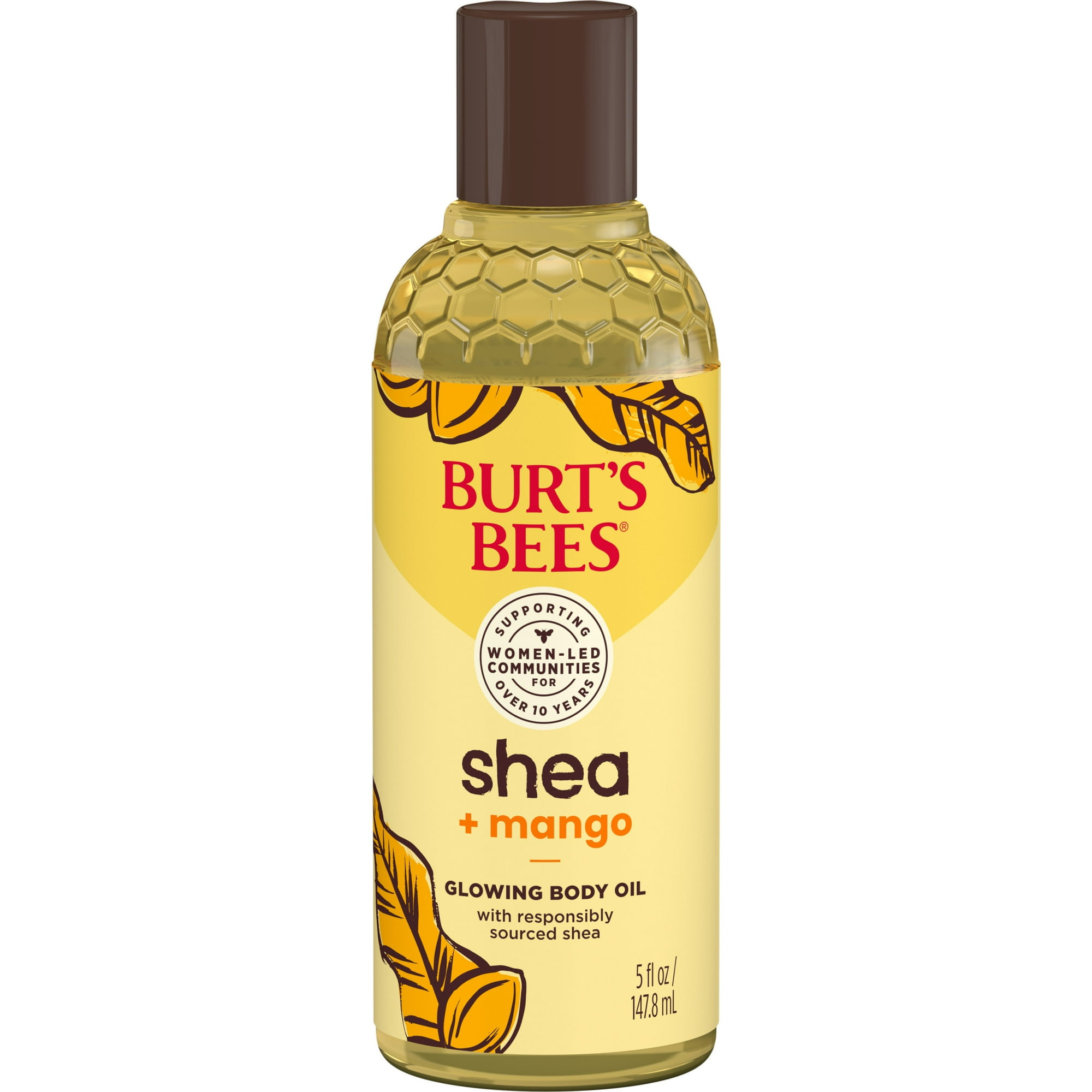 Burt's Bees Shea + Mango Glowing Body Oil, 1 Bottle, 5 fl oz