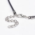 thumbnail image 2 of Ruiboury 100pcs Black Wax Leather Cord Necklace Rope Chain Clasp String Thread Cable Jewelry Making Accessories, 2 of 5