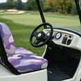 thumbnail image 4 of Psesaysky Purple Camo Print Golf Cart Seat Cover Breathable Mesh Bench Seat Cover Universal Fit for Club Car Golf Cart Decorations All Seasons No Stapler Required, 4 of 8