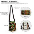 thumbnail image 6 of HELLHERO Adjustable Strap Crossbody Small Crossbody Bags with Lightweight Polyester 4.33"x1.97"x7.09" for Women, Gold Gift Box on Black Pattern, 6 of 7