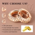 thumbnail image 3 of Gold Hoop Earrings For Women,14k gold Plated earrings for women trendy small lightweight chunky gold/silver hoops earrings set for women dainty waterproof gold/silver earrings pack for women, 3 of 6