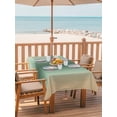 thumbnail image 2 of Outdoor Tablecloth with Umbrella Hole for Patio/Picnic/Party/Camping, Sage Green Yellow Ombre Waterproof Table Cloth Rectangle Table Cover Washable, Farmhouse Modern Gradient Art (54"x 80"), 2 of 8