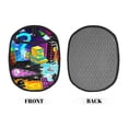 thumbnail image 2 of Lsque Geometry Dash Pattern Oven Mitts and Pot Holders, Kitchen Oven Glove High Heat Resistant 500 Degree with Non-Slip Silicone Surface-2PCS, 2 of 7