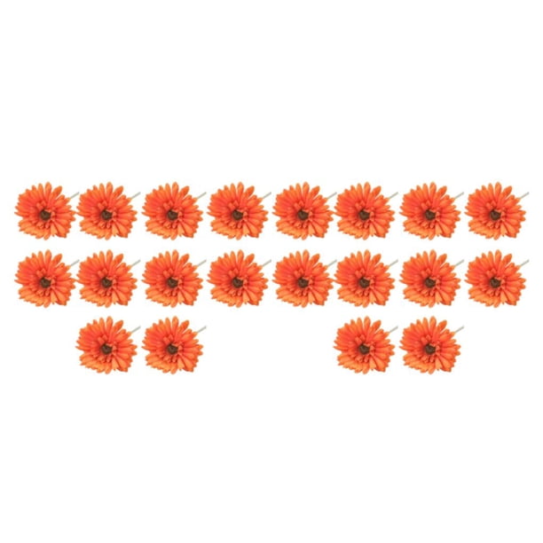 Inteprter 10 piezas de flores artificiales de Gerbera, ramo de flores de un solo tallo, dormitorio Type2 NO2